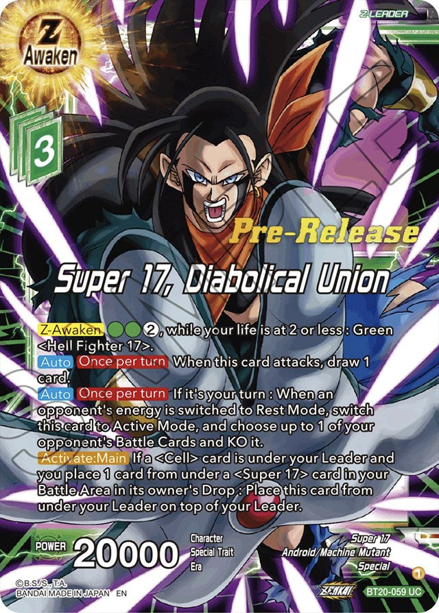 Super 17, Diabolical Union (BT20-059) [Power Absorbed Prerelease Promos] | Fandemonia Ltd