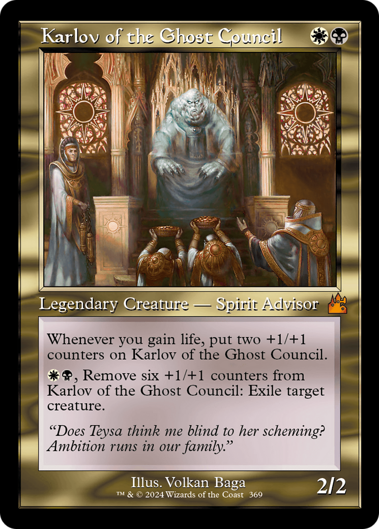 Karlov of the Ghost Council (Retro Frame) [Ravnica Remastered] | Fandemonia Ltd