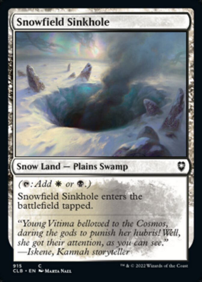 Snowfield Sinkhole [Commander Legends: Battle for Baldur's Gate] | Fandemonia Ltd