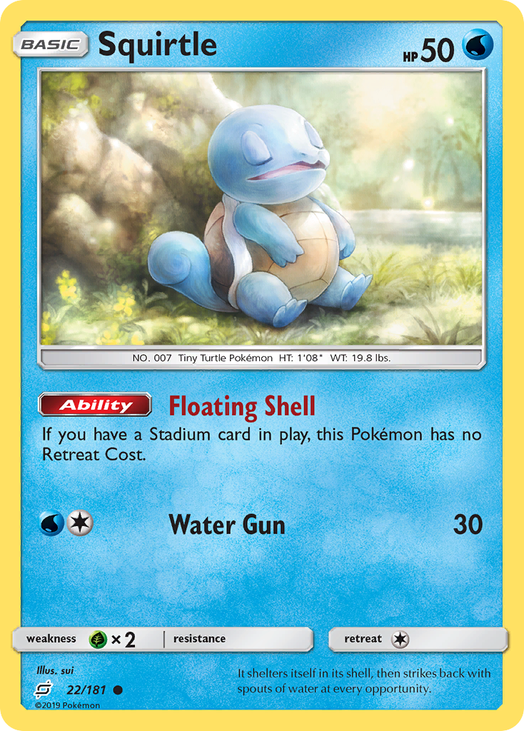 Squirtle (22/181) [Sun & Moon: Team Up] | Fandemonia Ltd