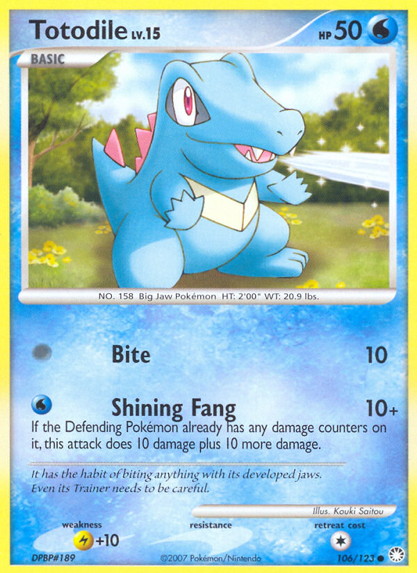 Totodile (106/123) [Diamond & Pearl: Mysterious Treasures] | Fandemonia Ltd