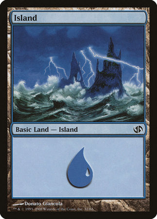 Island (32) [Duel Decks: Jace vs. Chandra] | Fandemonia Ltd