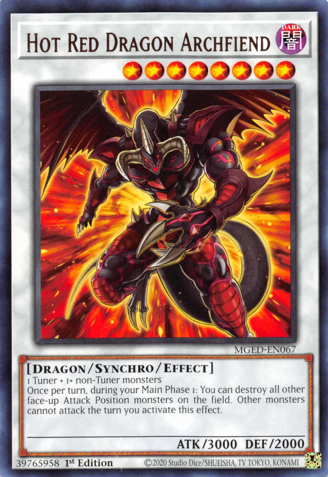 Hot Red Dragon Archfiend [MGED-EN067] Rare | Fandemonia Ltd