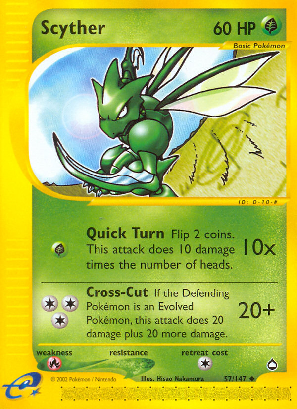 Scyther (57/147) [Aquapolis] | Fandemonia Ltd