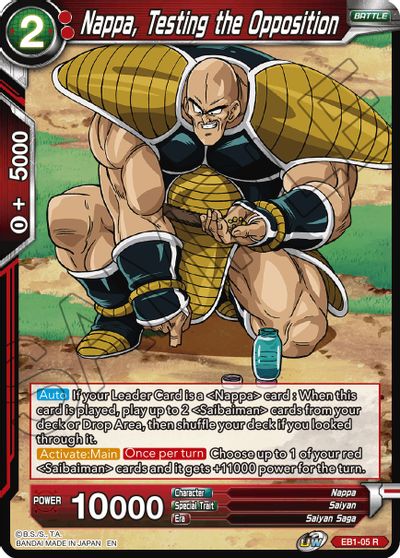 Nappa, Testing the Opposition (EB1-05) [Battle Evolution Booster] | Fandemonia Ltd