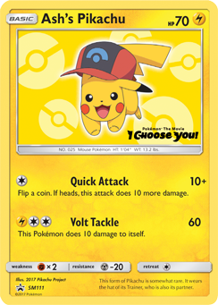 Ash's Pikachu (SM111) [Sun & Moon: Black Star Promos] | Fandemonia Ltd