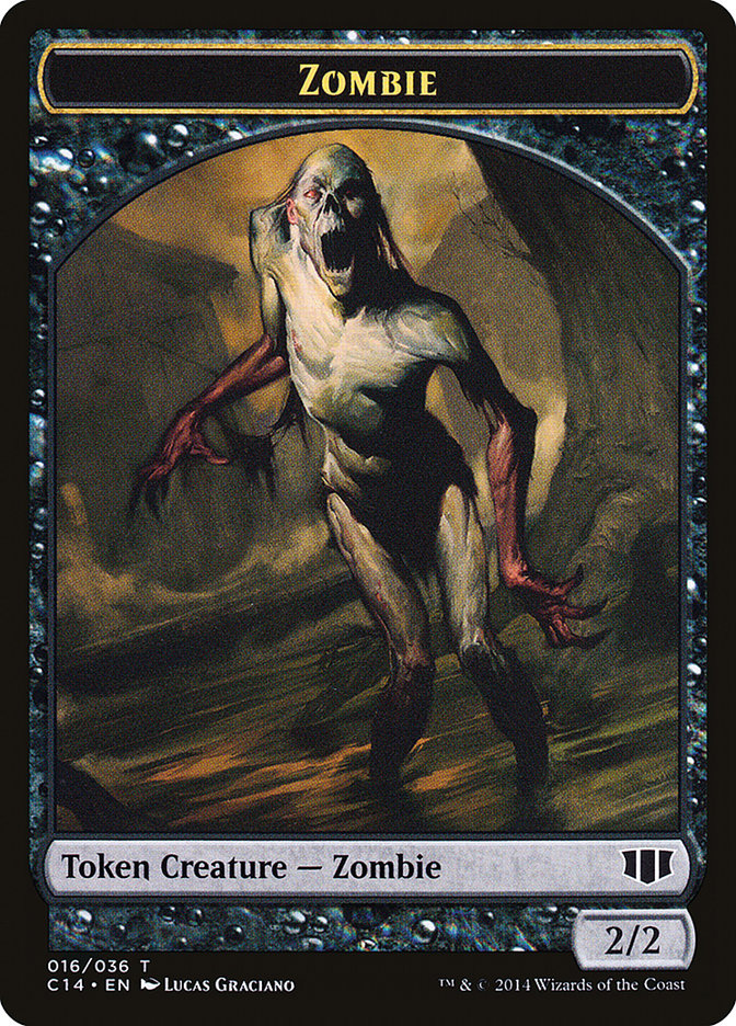 Germ // Zombie (016/036) Double-sided Token [Commander 2014 Tokens] | Fandemonia Ltd