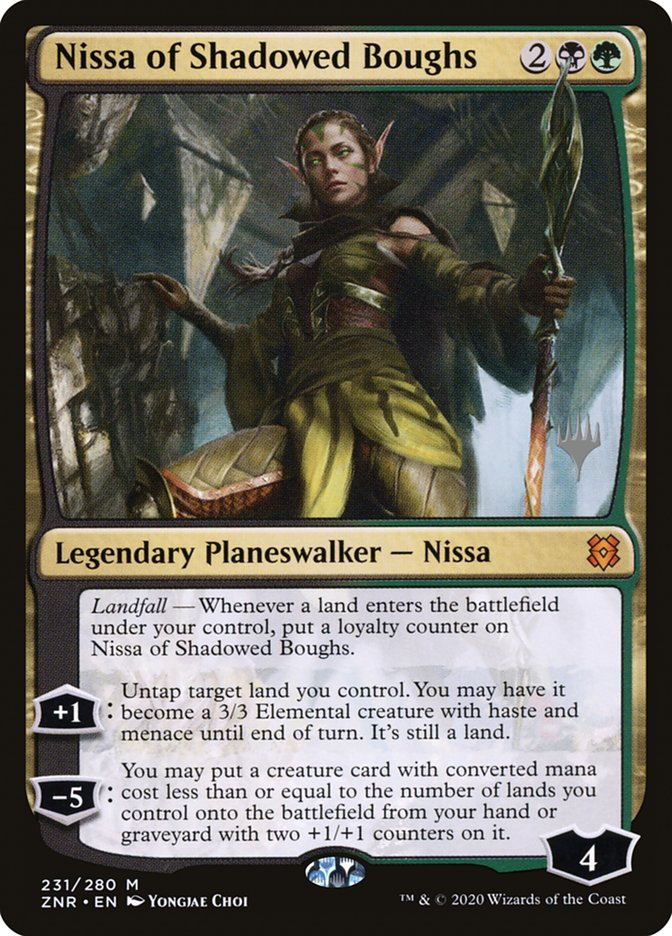 Nissa of Shadowed Boughs (Promo Pack) [Zendikar Rising Promos] | Fandemonia Ltd