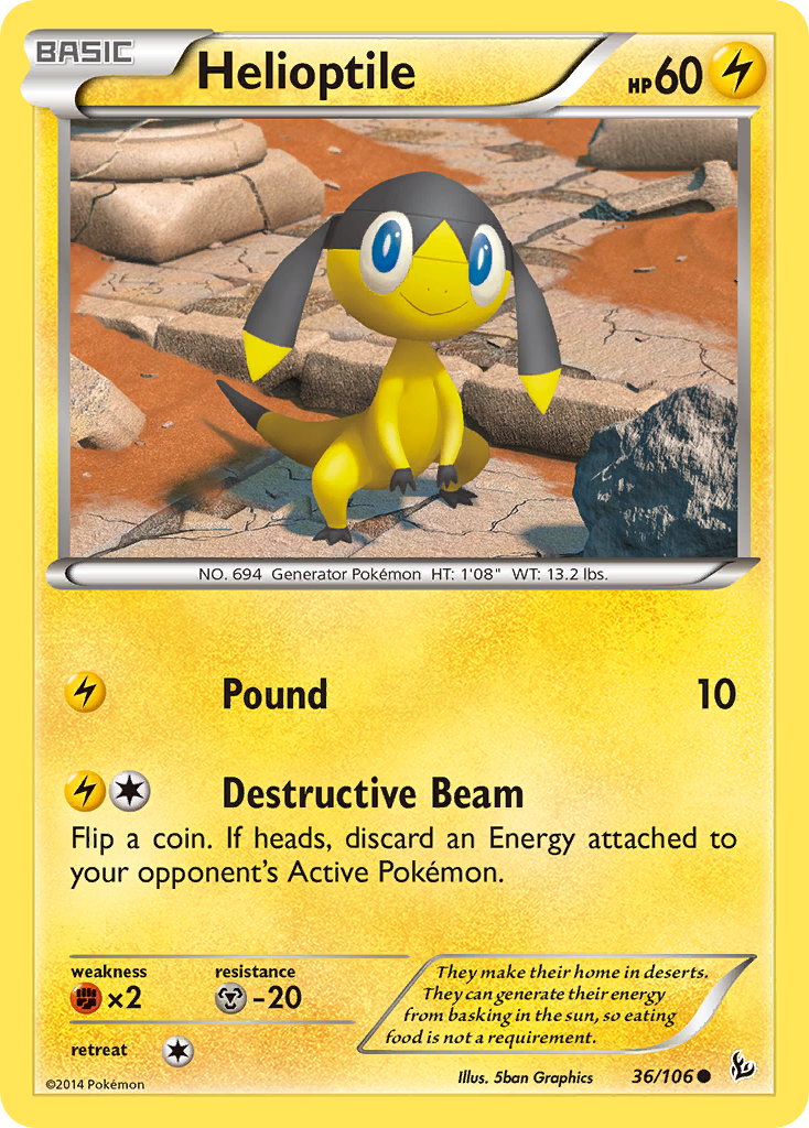 Helioptile (36/106) [XY: Flashfire] | Fandemonia Ltd