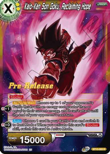 Kaio-Ken Son Goku, Reclaiming Hope (BT15-093) [Saiyan Showdown Prerelease Promos] | Fandemonia Ltd