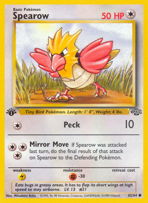 Spearow (62/64) [Jungle 1st Edition] | Fandemonia Ltd