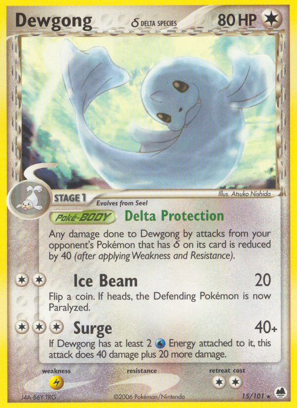 Dewgong (15/101) (Delta Species) [EX: Dragon Frontiers] | Fandemonia Ltd