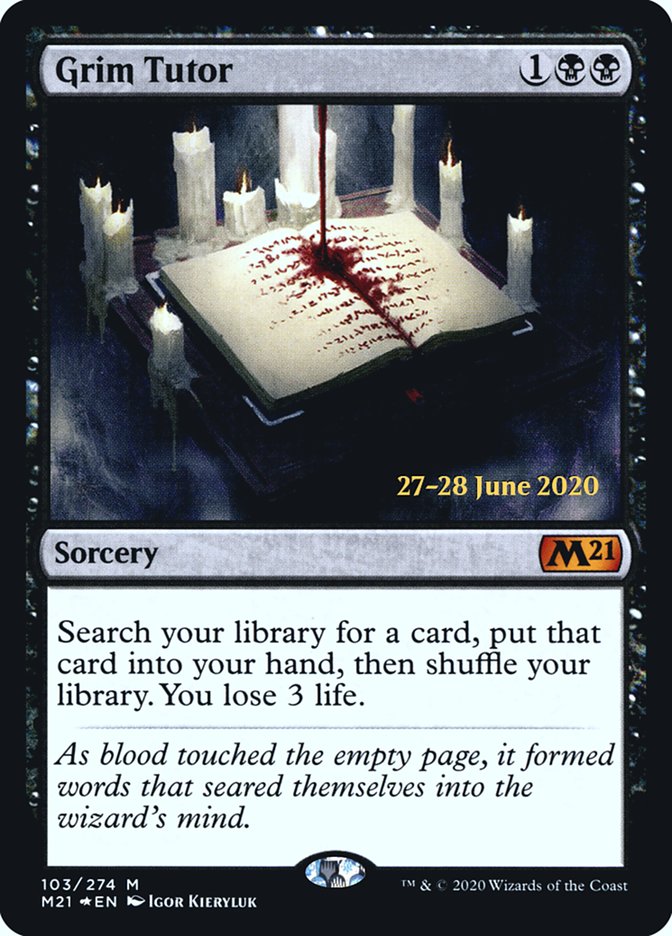 Grim Tutor  [Core Set 2021 Prerelease Promos] | Fandemonia Ltd