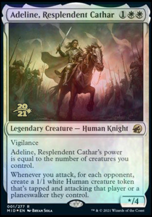 Adeline, Resplendent Cathar [Innistrad: Midnight Hunt Prerelease Promos] | Fandemonia Ltd