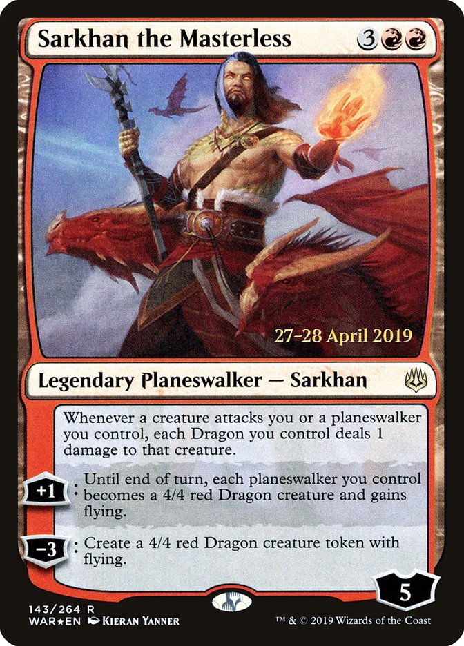 Sarkhan the Masterless  [War of the Spark Prerelease Promos] | Fandemonia Ltd