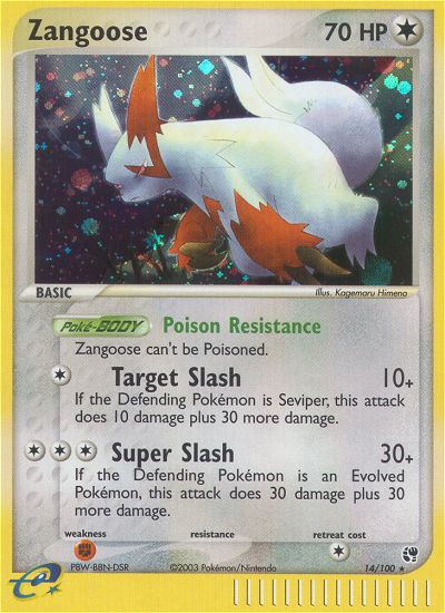 Zangoose (14/100) [EX: Sandstorm] | Fandemonia Ltd