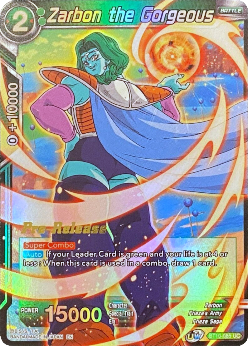 Zarbon the Gorgeous (BT10-085) [Rise of the Unison Warrior Prerelease Promos] | Fandemonia Ltd