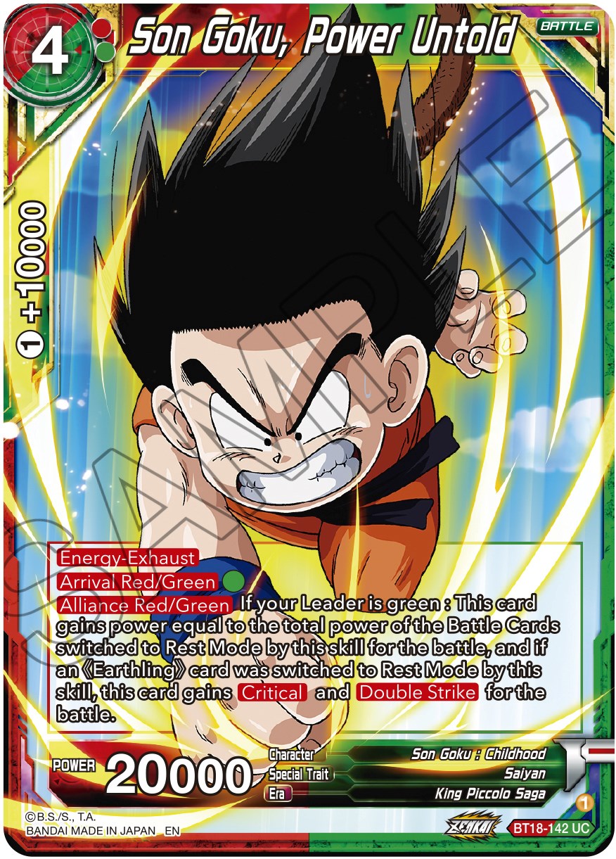 Son Goku, Power Untold (BT18-142) [Dawn of the Z-Legends] | Fandemonia Ltd