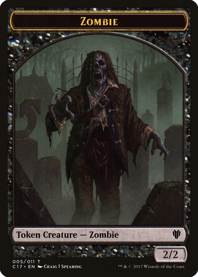 Vampire // Zombie Double-sided Token [Commander 2017 Tokens] | Fandemonia Ltd