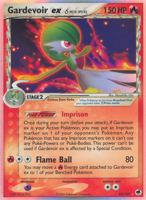 Gardevoir ex (93/101) (Delta Species) [EX: Dragon Frontiers] | Fandemonia Ltd