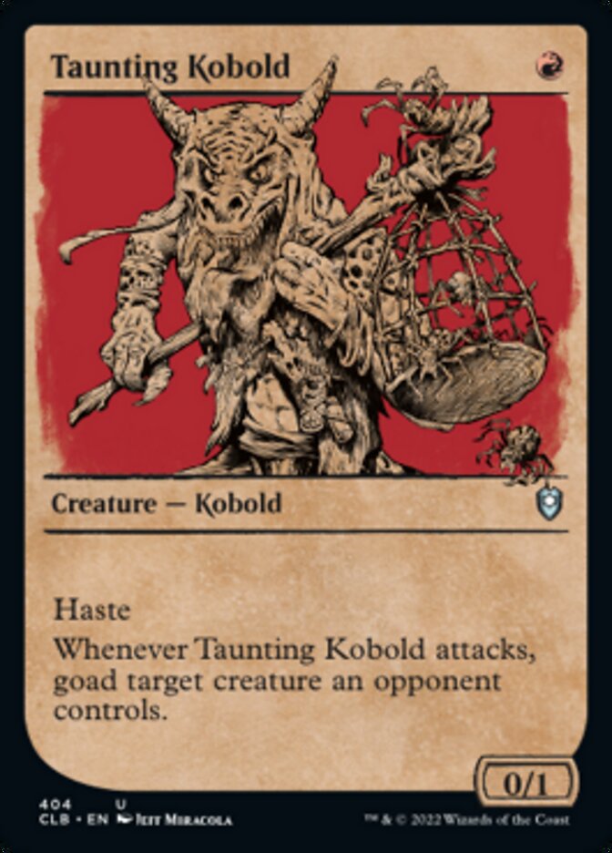 Taunting Kobold (Showcase) [Commander Legends: Battle for Baldur's Gate] | Fandemonia Ltd