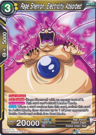 Rage Shenron, Electricity Absorbed [BT12-111] | Fandemonia Ltd