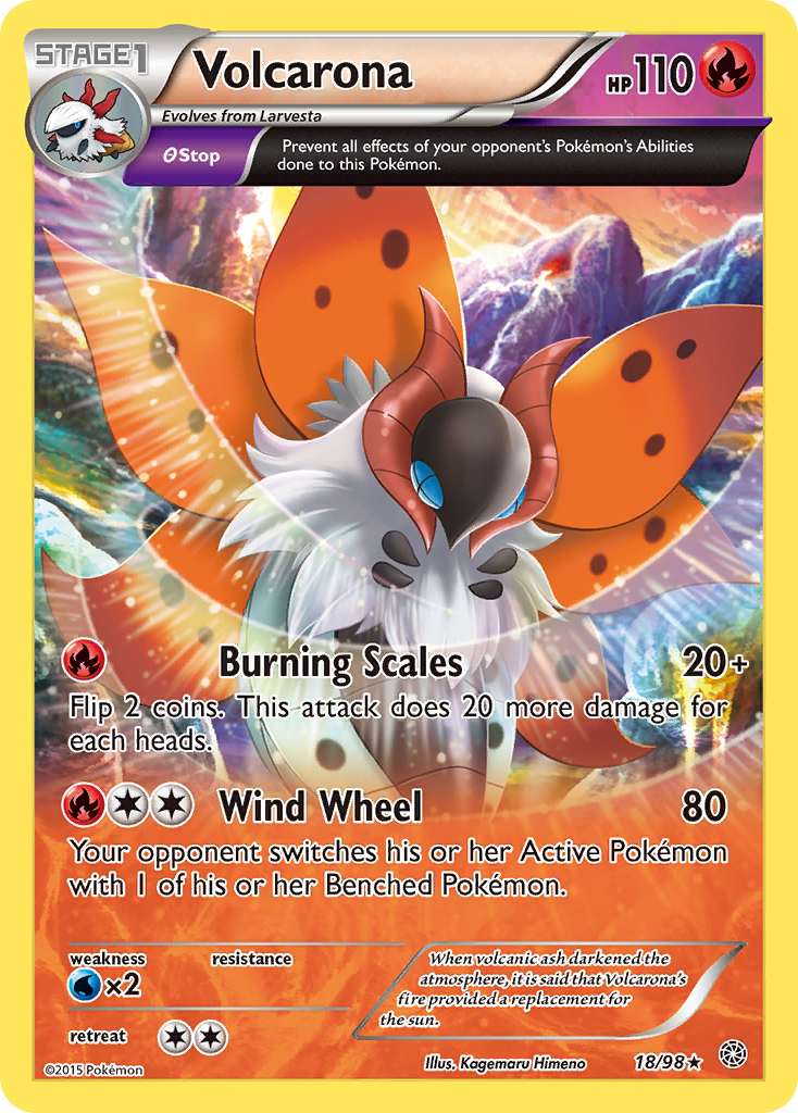 Volcarona (18/98) [XY: Ancient Origins] | Fandemonia Ltd