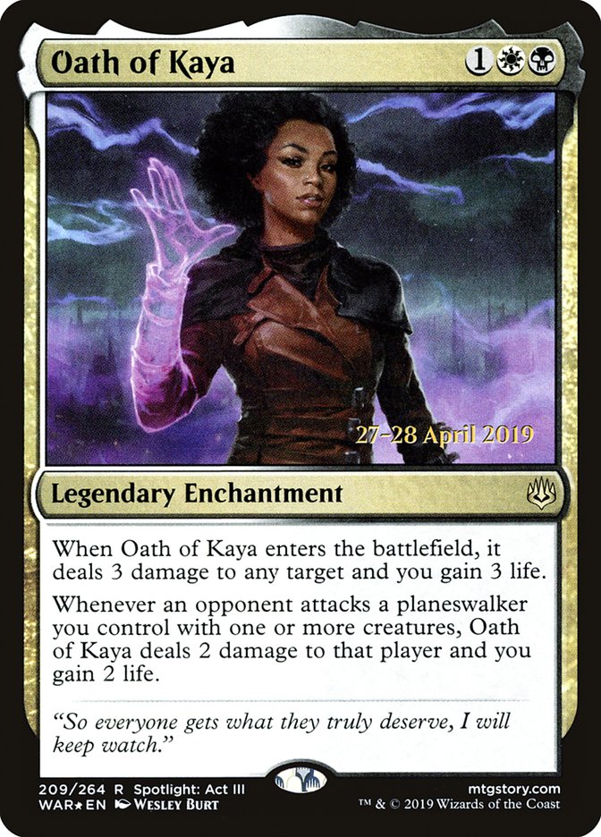 Oath of Kaya  [War of the Spark Prerelease Promos] | Fandemonia Ltd