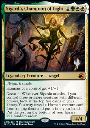 Sigarda, Champion of Light (Promo Pack) [Innistrad: Midnight Hunt Promos] | Fandemonia Ltd