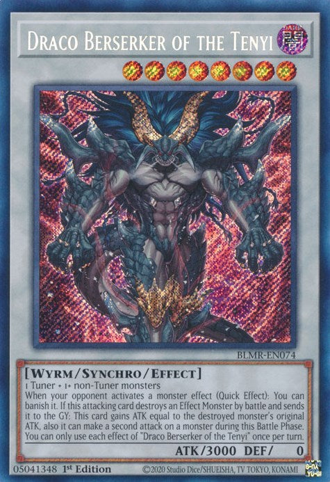 Draco Berserker of the Tenyi [BLMR-EN074] Secret Rare | Fandemonia Ltd