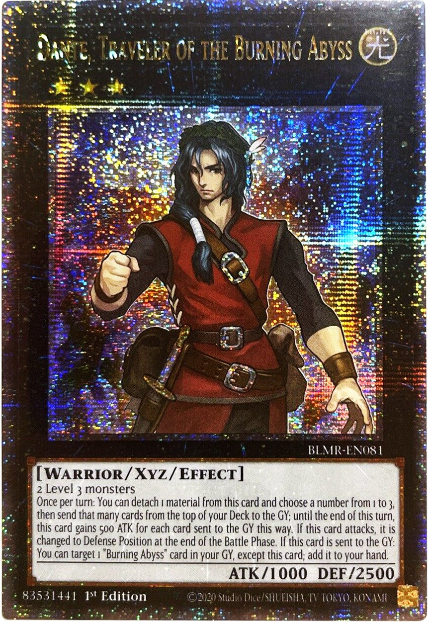 Dante, Traveler of the Burning Abyss [BLMR-EN081] Quarter Century Secret Rare | Fandemonia Ltd