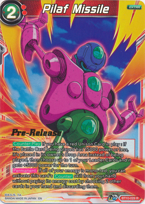 Pilaf Missile (BT10-029) [Rise of the Unison Warrior Prerelease Promos] | Fandemonia Ltd