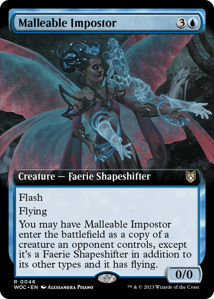 Malleable Impostor (Extended Art) [Wilds of Eldraine Commander] | Fandemonia Ltd