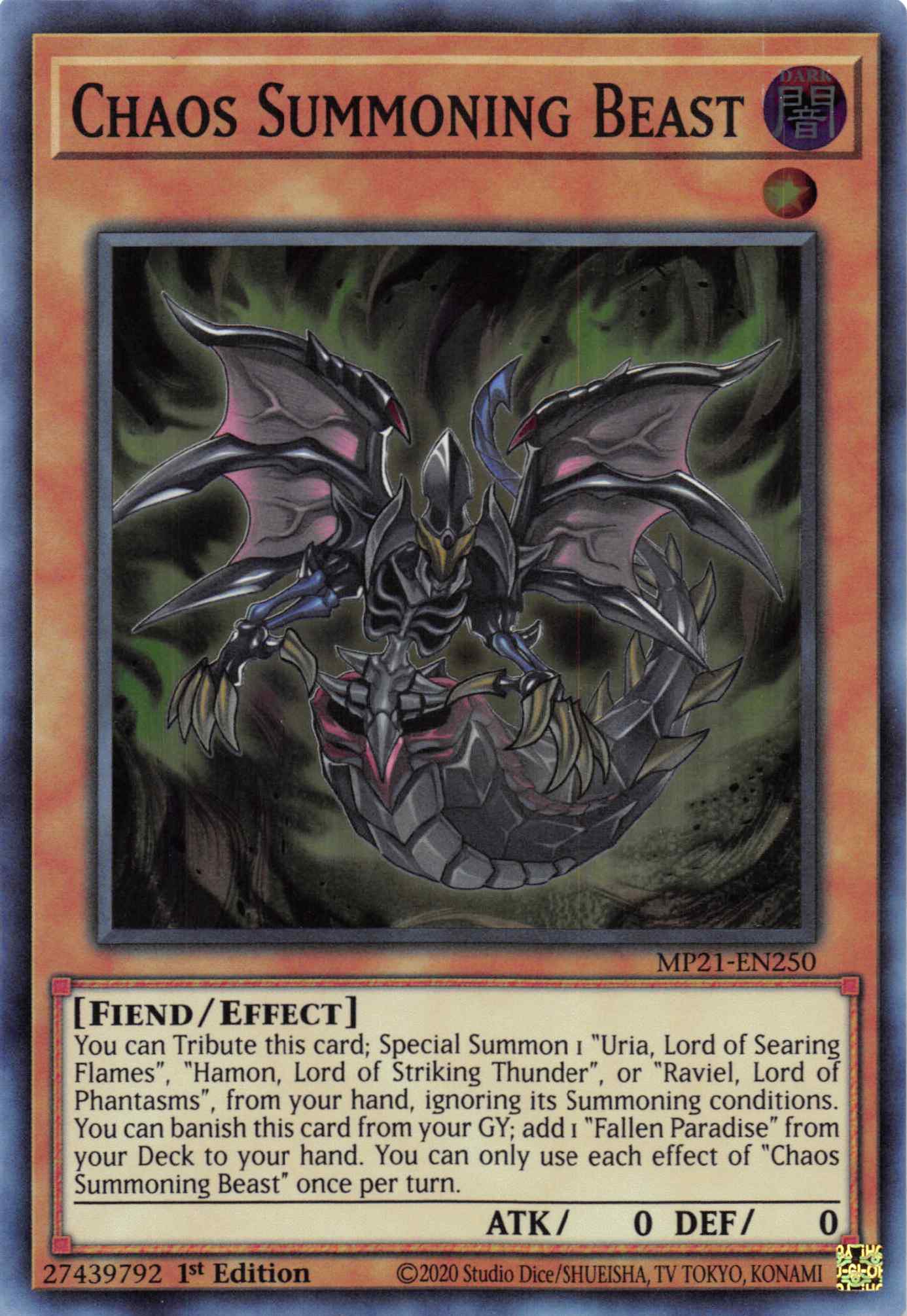 Chaos Summoning Beast [MP21-EN250] Super Rare | Fandemonia Ltd