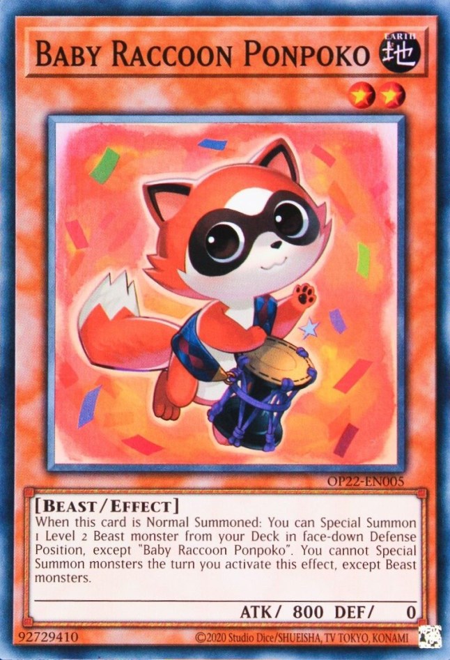 Baby Raccoon Ponpoko [OP22-EN005] Super Rare | Fandemonia Ltd