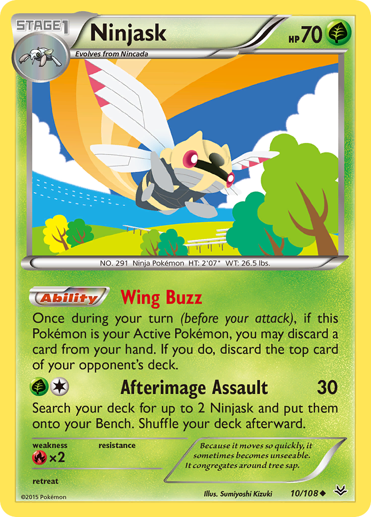 Ninjask (10/108) [XY: Roaring Skies] | Fandemonia Ltd