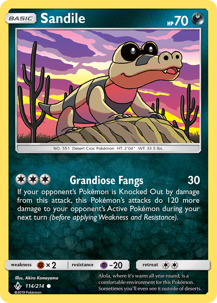 Sandile (114/214) [Sun & Moon: Unbroken Bonds] | Fandemonia Ltd