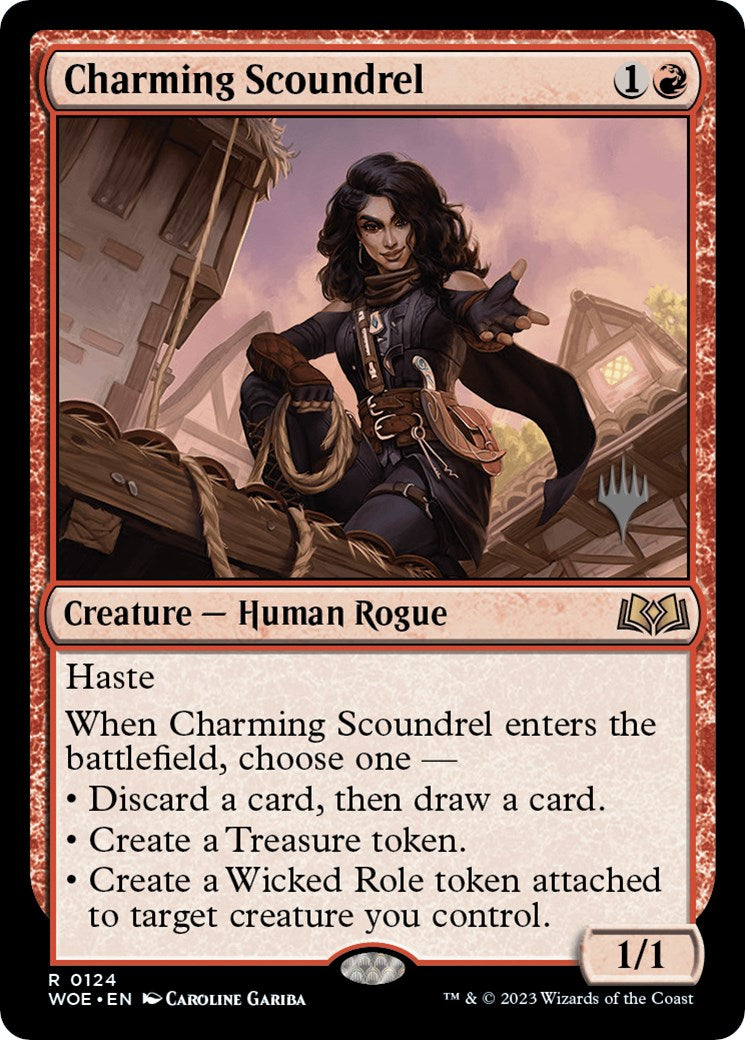 Charming Scoundrel (Promo Pack) [Wilds of Eldraine Promos] | Fandemonia Ltd