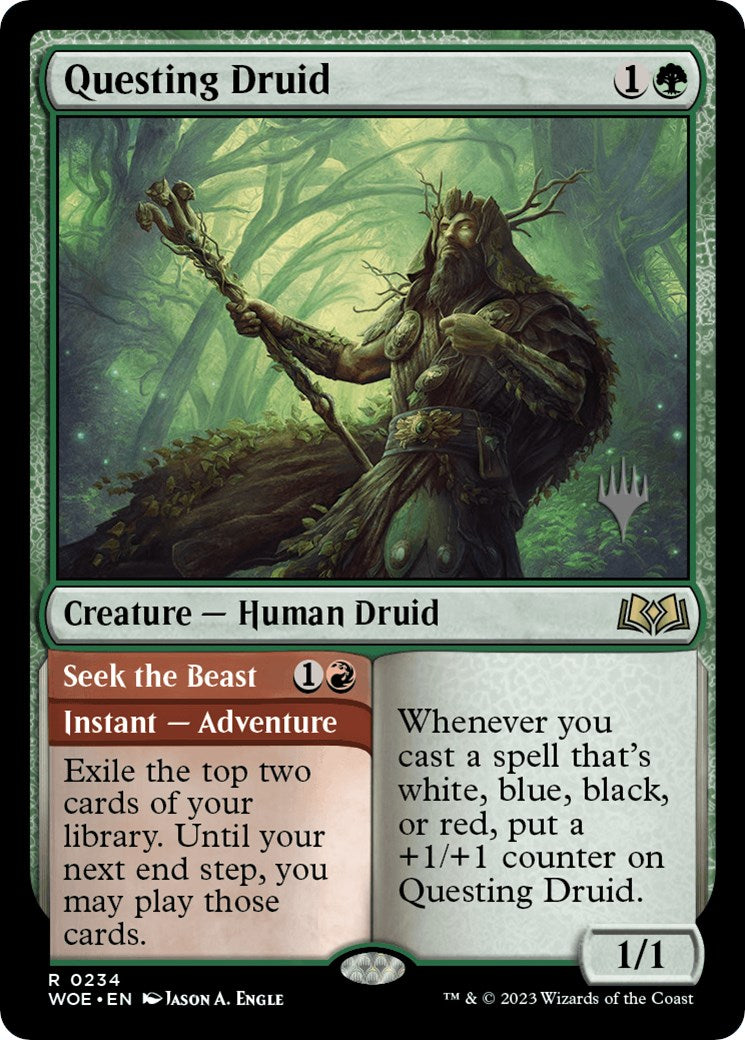 Questing Druid (Promo Pack) [Wilds of Eldraine Promos] | Fandemonia Ltd