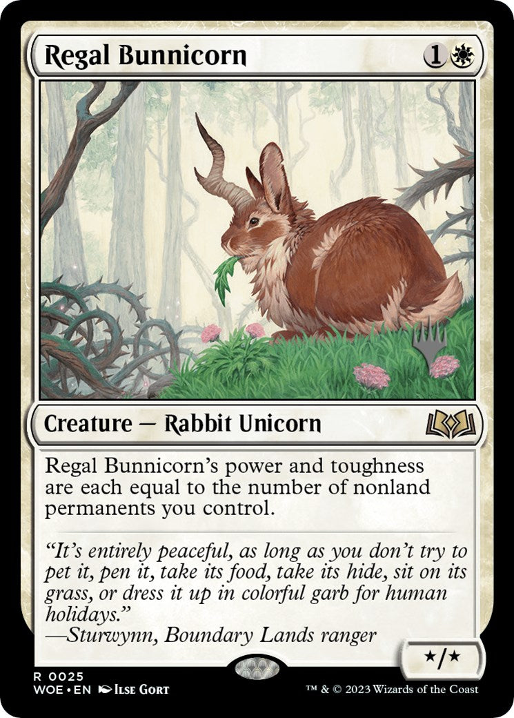 Regal Bunnicorn (Promo Pack) [Wilds of Eldraine Promos] | Fandemonia Ltd