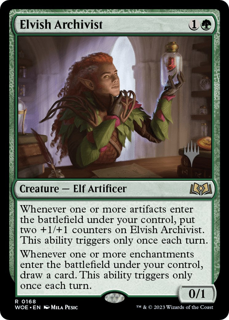 Elvish Archivist (Promo Pack) [Wilds of Eldraine Promos] | Fandemonia Ltd