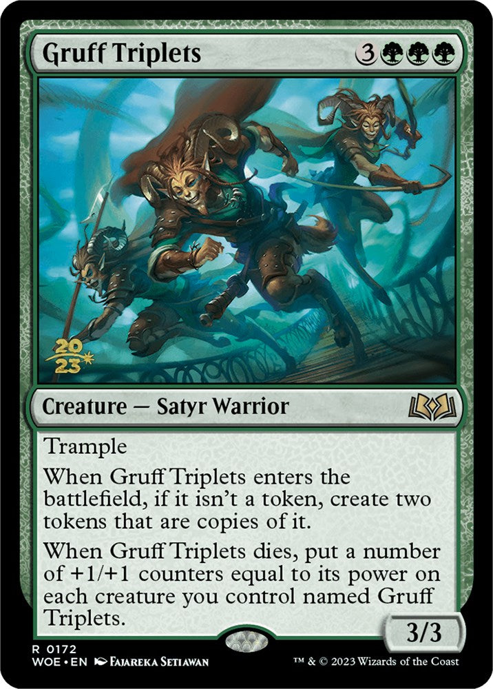 Gruff Triplets [Wilds of Eldraine Prerelease Promos] | Fandemonia Ltd