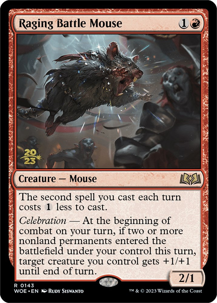 Raging Battle Mouse [Wilds of Eldraine Prerelease Promos] | Fandemonia Ltd