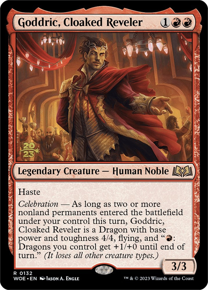 Goddric, Cloaked Reveler [Wilds of Eldraine Prerelease Promos] | Fandemonia Ltd