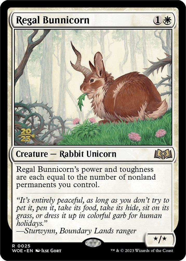 Regal Bunnicorn [Wilds of Eldraine Prerelease Promos] | Fandemonia Ltd