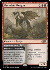 Decadent Dragon // Expensive Taste (Promo Pack) [Wilds of Eldraine Promos] | Fandemonia Ltd