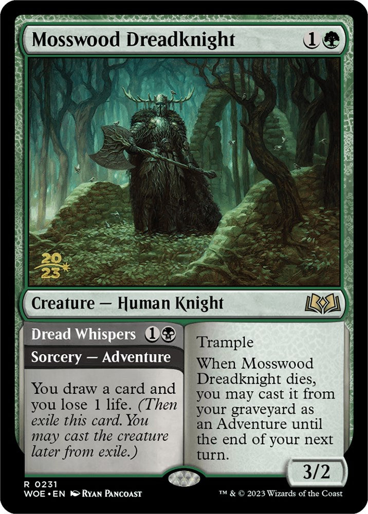 Mosswood Dreadknight // Dread Whispers (Promo Pack) [Wilds of Eldraine Promos] | Fandemonia Ltd