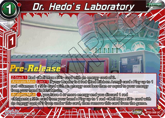 Dr. Hedo's Laboratory (BT22-008) [Critical Blow Prerelease Promos] | Fandemonia Ltd