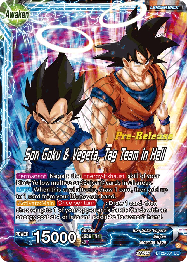 Son Goku // Son Goku & Vegeta, Tag Team in Hell (BT22-031) [Critical Blow Prerelease Promos] | Fandemonia Ltd