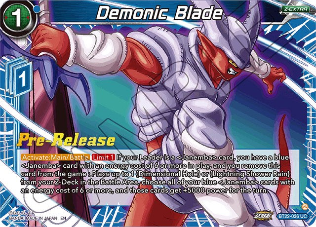 Demonic Blade (BT22-036) [Critical Blow Prerelease Promos] | Fandemonia Ltd